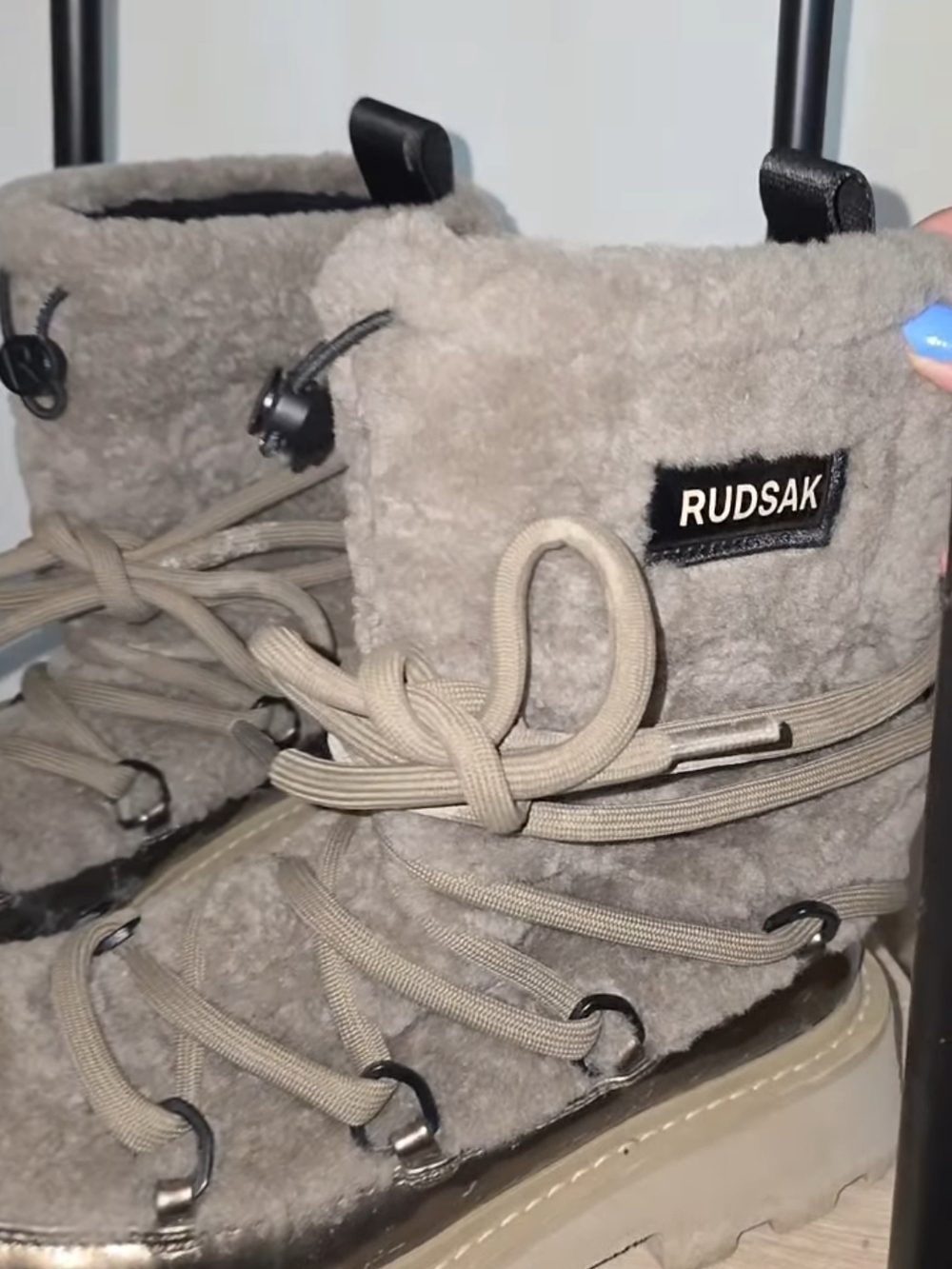 Rudsak Jena Shearling Winter Boots - Light Gray
